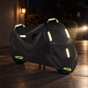 420D Universal Motorcycle Cover with UV and Weather Protection, Black,