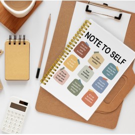 BESERH Note to Self Mental Health Self Love Journal, Mental Health Gifts, Therapy Journal for Mental Health, Therapy Notebook, Mental Health Journal for Women, Spiral Notebook 5.5x8.3 with 164 Pages