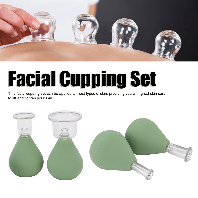 4Pcs Facial Cupping Therapy Set Help Sleep Tighten Skin Reduce