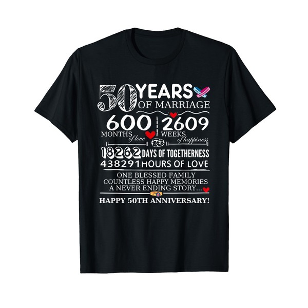 50 Years Of Marriage 50th Wedding Anniversary of family T-Shirt