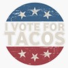 I Vote for Tacos Funny Election Sticker Bumper Sticker Vinyl