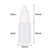 Lifreer 50PCS Dropper Bottles 20ml Squeezable Dropper Bottles White Eye