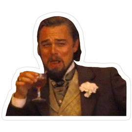 Stickers Leonardo Dicaprio Laughing Meme Water Bottle Decals (3 Pcs/Pack) 3x4 Inch