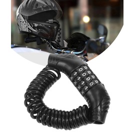 bylikeho Motorcycle Helmet Lock,Bike Helmet Lock,Car Accessories Portable Helmet Lock,Stroller Lock Retractable Luggage Lock,Password Combination Security Lock for Motorcycles,Bikes(Black)