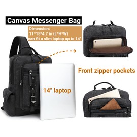 Leaper Retro Messenger Bag Men Sling Bag Outdoor Cross Body Bag Shoulder Bag Brown