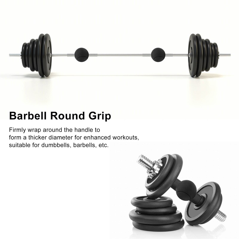 1 Pair of Barbell Dumbbell Curved Bar Grip Round Spherical