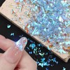100Pcs Iridescent Aurora Nail Rhinestones 3D Nail Charms Multi Shape