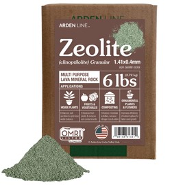 ARDEN LINE Zeolite Granular 3 Quarts 6 Pounds for Garden Plant Soil Amendment Composting Aquarium Filter Media