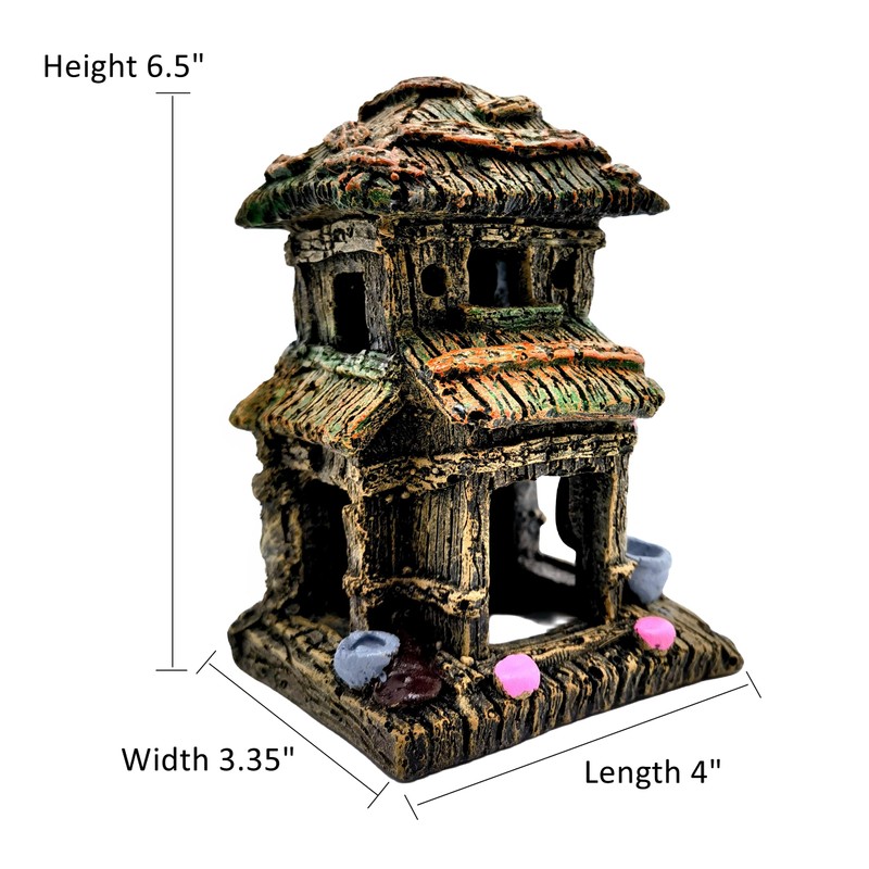 M2cbridge Aquarium Decorations Fish Hideout House Shelter Betta Cave (Style