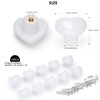 Furniture Knobs Ceramic Heart White Pack of 10 Knobs as