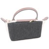 Keepatin Elegant and Functional Black Felt Handbag Organizer, Multi-Pocket Folding