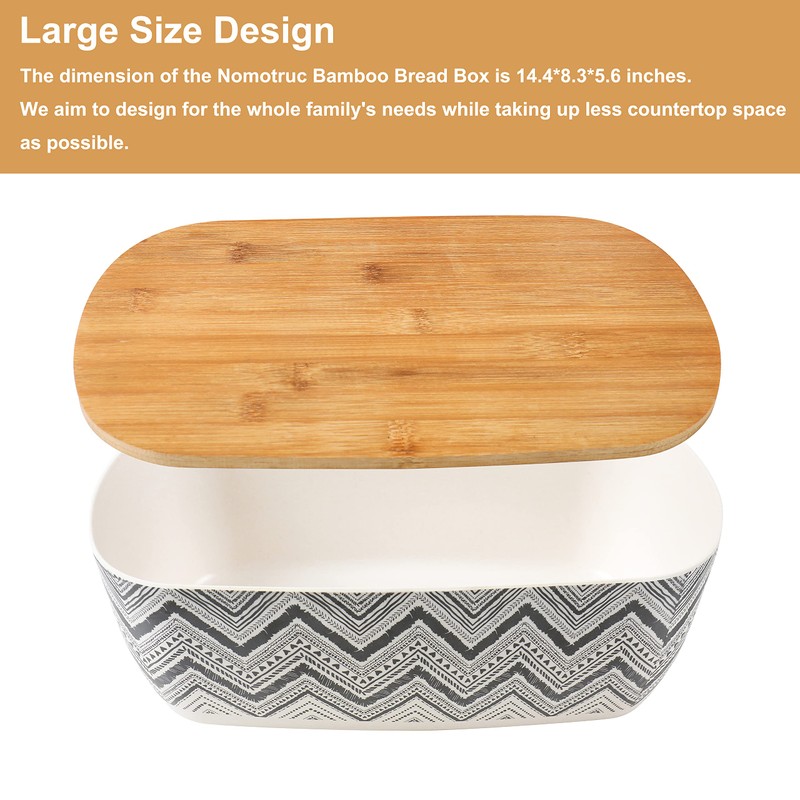 Nomotruc Bread Box For Kitchen Countertop,Bread Box with Cutting Board