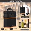 opux 3 Bottle Wine Carrier Tote, Insulated Leakproof Wine Cooler