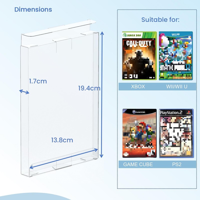 Game Box Protector- 0.35MM Thick PET-10 PACK