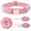 ARING PET Velvet Dog Collar, Unique Pink Dog Collars with