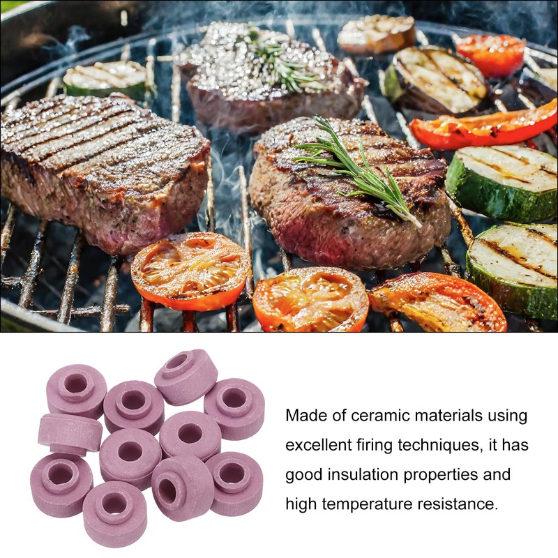MECCANIXITY 15 Pcs Ceramic Insulator Bead, 7 x 19.5 x