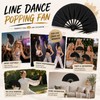 NOIMTTY Large Portable Folding Clacking Fans For Line Dancing -