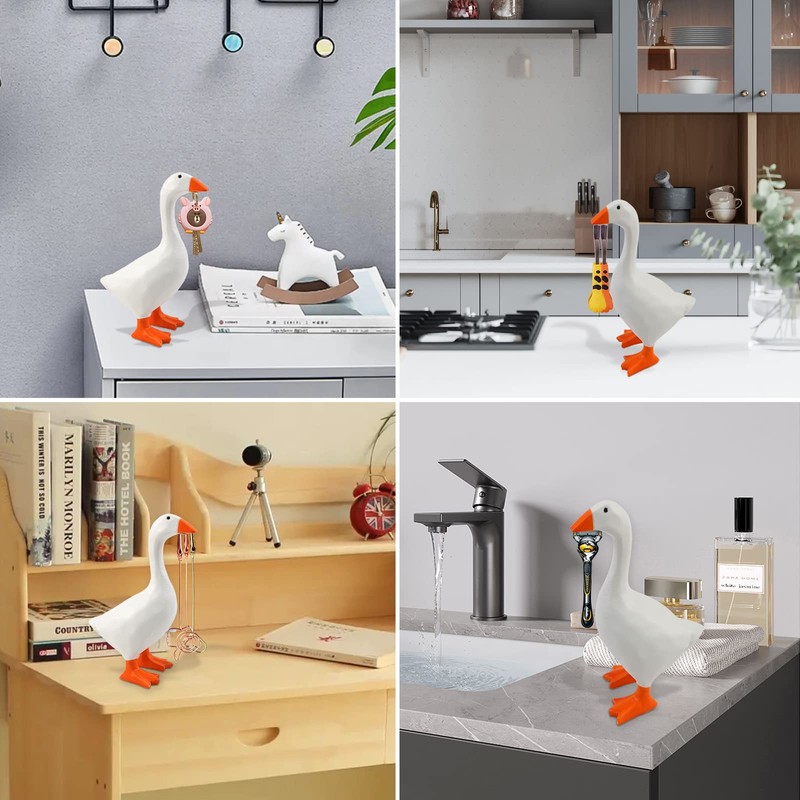 VERSAINSECT New Magnetic Goose Statue Cute Goose Key Holder Update