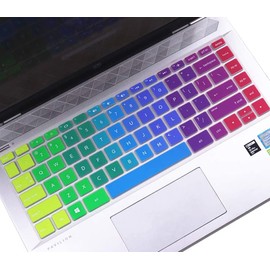 Keyboard Cover for HP Pavilion X360 14 & HP Laptop 14 14-dq 14-fq 14-dk 14-cf 14-dq0033dx dq0032dx 14-fq1025nr 14-dk002dx dq0004dx dq0002dx dq1043cl dq0011dx 14-fq0013dx fq0020nr Keyboard Skin,Rainbow