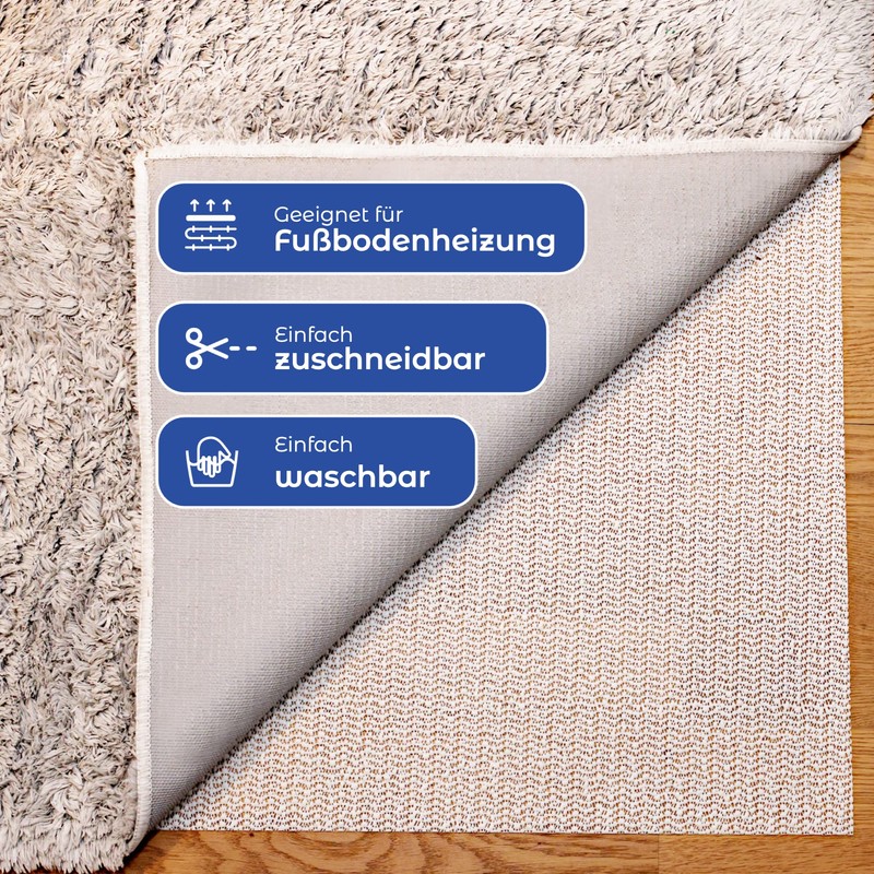 HaftPlus Carpet Underlay Non-Slip Mat Adheres without Glueing Can Be
