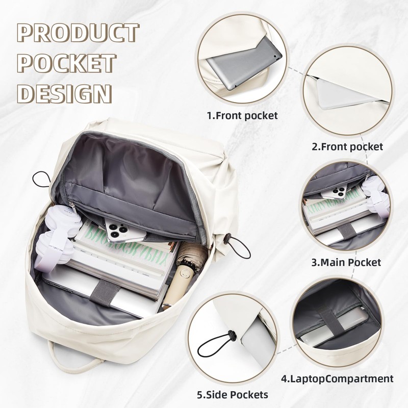 School Backpack for Women Men College High School Bag for