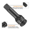 sourcing map 14mm Hex Impact Bit Socket H14 1/2" CR-MO
