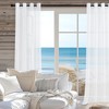 MRTREES Curtains with Eyelets 210 cm Long Curtains Living Room