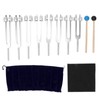 8pcs Tuning Fork Set Aluminum Alloy Tuning Fork 126.22Hz Sound