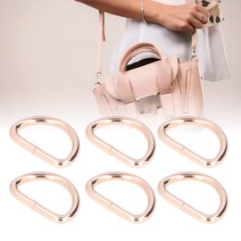 Entatial Anillo en D Semicircular, Bricolaje Manualidades Anillos en D cantidad Suficiente de Materiales metálicos para Collares Bolsos para Carteras Pulseras (Dorado 4x38x23mm)