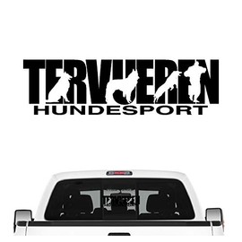Siviwonder Tervueren Dog Sport Car Sticker Dog Film Belgian Shepherd Belgian, 80cm, Black