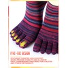 Fourluoo 6 Pairs Women Toe Socks Cotton Breathable Ankle Five