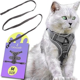 Arnés para Gatos con Correa, 150 cm, Correa para Gatos con arnés, poliéster, Juego de Correas Ajustables para Gatos, a Prueba de Fugas, para Gatitos