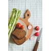 ECOSALL Apple-shaped Solid Wood Cutting Board With Handle For Fruit