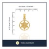 10K Solid Yellow Gold Star of David Jewish Magen Circle