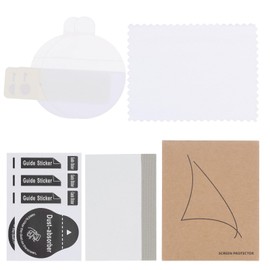 HARFINGTON 2pcs Watch Glass Screen Protectors 27mm HD High Definition Anti-Scratch Waterproof Ultra-Thin TPU Universal Smartwatch Screen Protective Film with Cloth Sticker Scraping Card