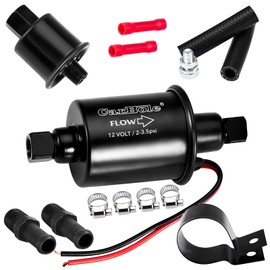 CarBole 12V Low Pressure Inline Fuel Pump 2-3.5 PSI, Electric Universal Gasoline Diesel Pump for Carburetors Cars Trucks Boats Engine Generator Replacement P60430, EP12S, 6414671 E8012S, FD0002