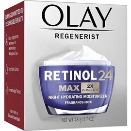 Olay Regenerist Retinol 24 Max Night Hydrating Moisturizer, Fragrance Free, 1.7 oz