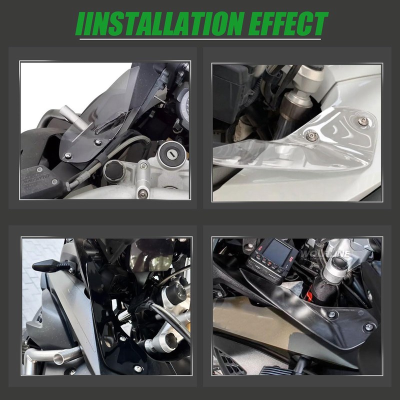 Midimttop Motorcycle Side Windshield Windscreen Side Panel Deflector Airflow Hand