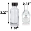 JUVITUS 1 oz / 30 ml Clear Glass Boston Round