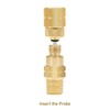 Roastove Brass Gauge Adaptor 1/4 NPT Female,2-1/2 OAL x 1-2/5"
