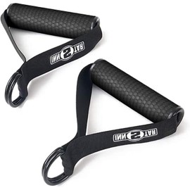 NNSTAR Exercise Handles, Training Handles, Fitness Grip Bands, Training Tubes, Cable Machines, T-Bar Rows, High Load Capacity, Max 399.7 lbs (181 kg), Non-Slip Neat, Set of 2 Joints, Black