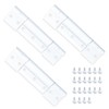 3Pack Screen Door Hinges, White Aluminum 1/8 in. Grooved Center