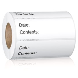 Printholic 500 Pcs 1" x 3" Freezer Refrigerator Food Labels, Removable Adhesive, Water Oil Resistant, No Residue Food Storage Containers Labels Perfect for Monitoring Your Food in Kitchen