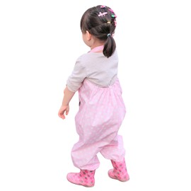 Plie Unisex Baby Toddler Children Waterproof Jumpsuit Overalls Art Smock, Soft Pink Dot (19-L)