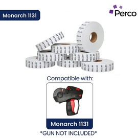Perco Sell by Labels for Monarch 1131 Price Gun - 8 Rolls, 20,000 Pricemarking Labels