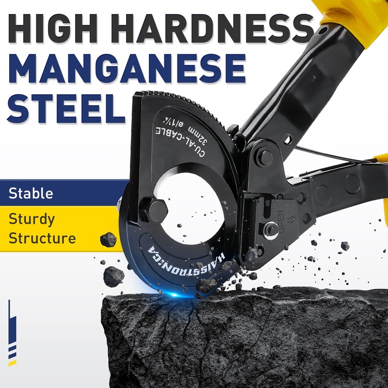 haisstronica Cable Cutters Ratcheting Cable Cutter Heavy Duty Wire Cutters