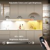 Under Cabinet Lighting Wireless with Remote,Rechargeable Battery Operated Closet Lights,3