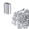M METERXITY 100-Pack Aluminum Crimping Loop Sleeves, 1.5mm 1/16" Double
