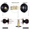 Coolty Door Knob with Lock/Key Front Door Knob Set Exterior