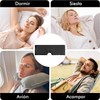 Antifaz para Dormir, Cubre Ojos para Dormir Mujer, Negro